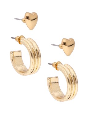 Set de aretes Weekend con acabado pulido