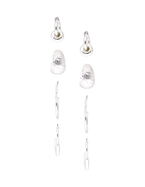 Set de aretes Weekend con acabado pulido