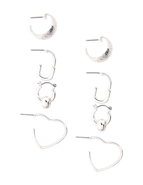 Set de aretes Weekend con acabado pulido