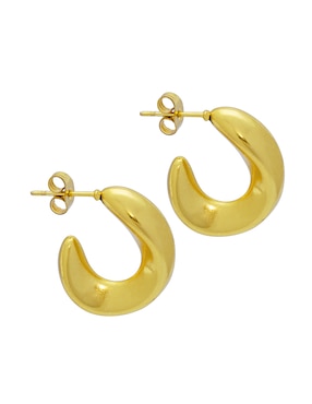 Aretes cortos Nk Steel con acabado pulido