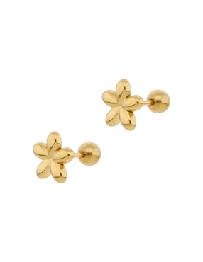 Broqueles de flor Nk Steel con acabado pulido