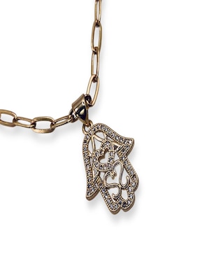 Collar de mano de fátima Mashala de baño de oro 14 K