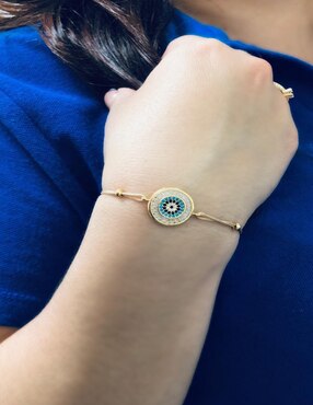 Pulsera Mashala 14 k con acabado bañado en oro