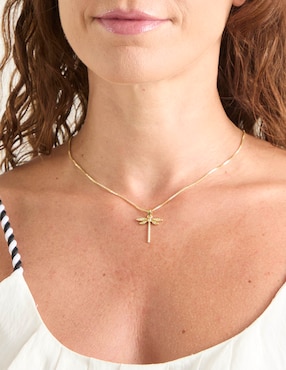 Collar con dije de libélula Girondela 18 K