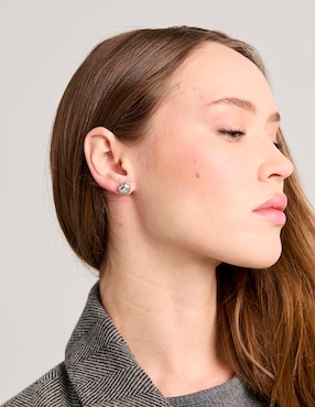 Set de aretes Weekend con acabado pavé
