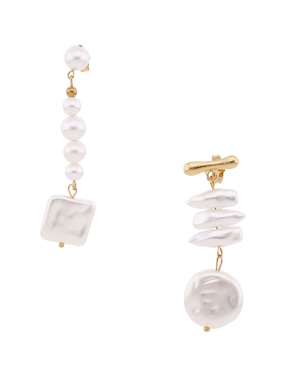 Aretes largos Weekend con acabado brillante