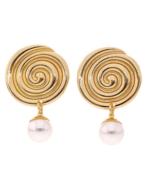 Aretes largos Weekend con acabado brillante