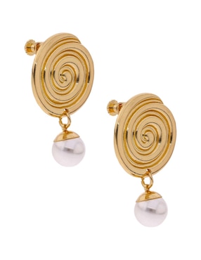 Aretes largos Weekend con acabado brillante