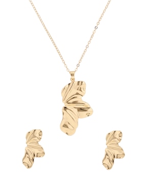 Aretes y collar de flor Weekend