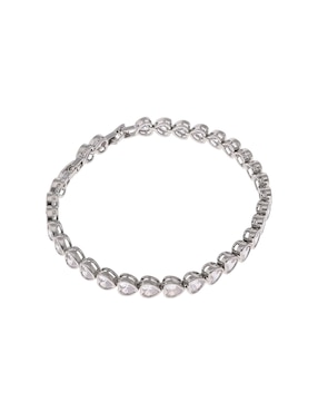 Pulsera Girondela con circonita 18 K acabado chapa de oro