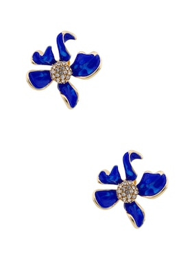 Broqueles de flor Weekend con acabado brillante