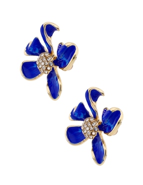 Broqueles de flor Weekend con acabado brillante