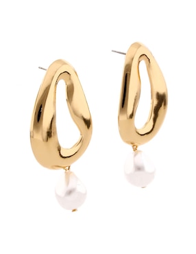 Aretes largos Weekend con acabado brillante