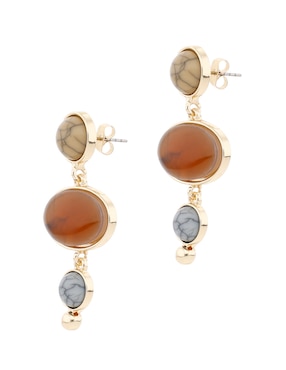Aretes largos Weekend con acabado brillante