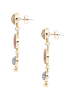 Aretes largos Weekend con acabado brillante