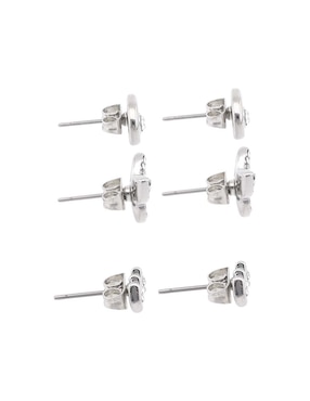 Set de aretes Weekend con acabado pavé
