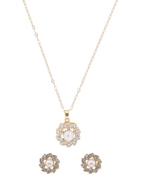 Aretes y collar de flor Weekend
