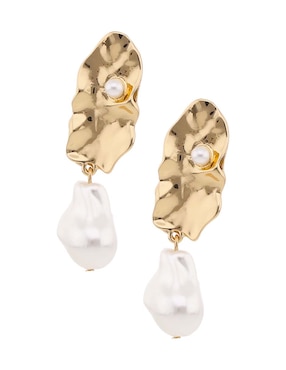 Aretes largos Weekend con acabado brillante
