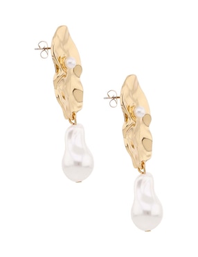 Aretes largos Weekend con acabado brillante