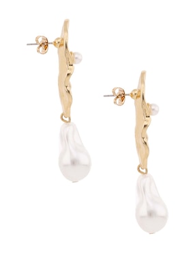Aretes largos Weekend con acabado brillante