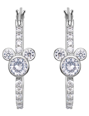 Aretes de aro Minnie Mouse Disney de plata 0.925 con acabado brillante