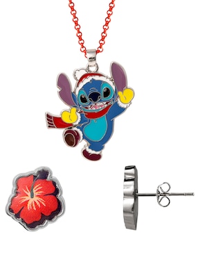 Set de aretes Stitch Disney con acabado brillante