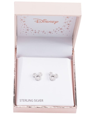 Aretes cortos Mickey Mouse Disney de plata P 925 con acabado brillante