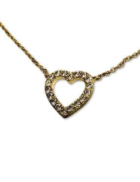 Collar de corazón Mashala con acabado baño de oro 14K