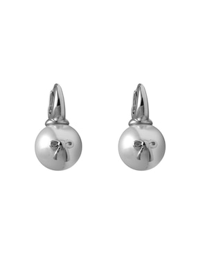 Aretes cortos Girondela 18 k acabado baño de rodio