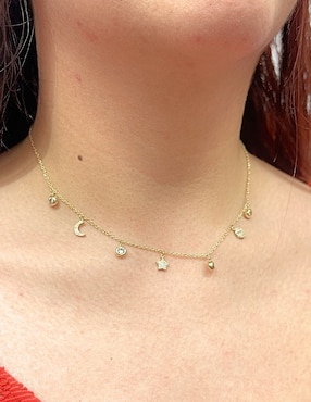 Collar Mashala con acabado baño de oro 14 K