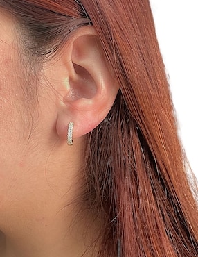 Arracadas Mashala con acabado baño de oro 14 K zirconia