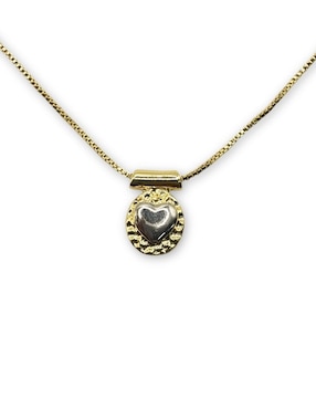 Collar de corazón Mashala con acabado baño de oro 14 K