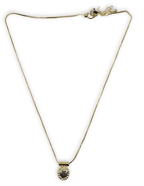 Collar de corazón Mashala con acabado baño de oro 14 K