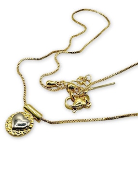 Collar de corazón Mashala con acabado baño de oro 14 K