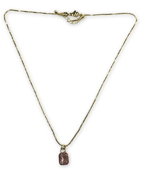 Collar rectangular Mashala con acabado baño de oro 14 K