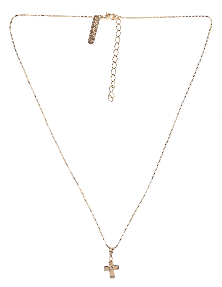 Collar de cruz cristal 1