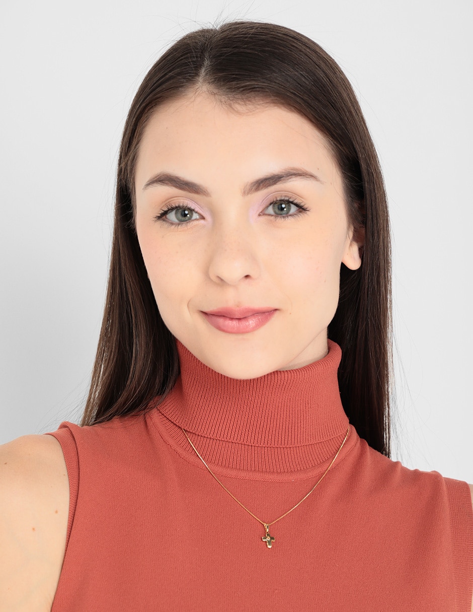 Collar de cruz cristal 2