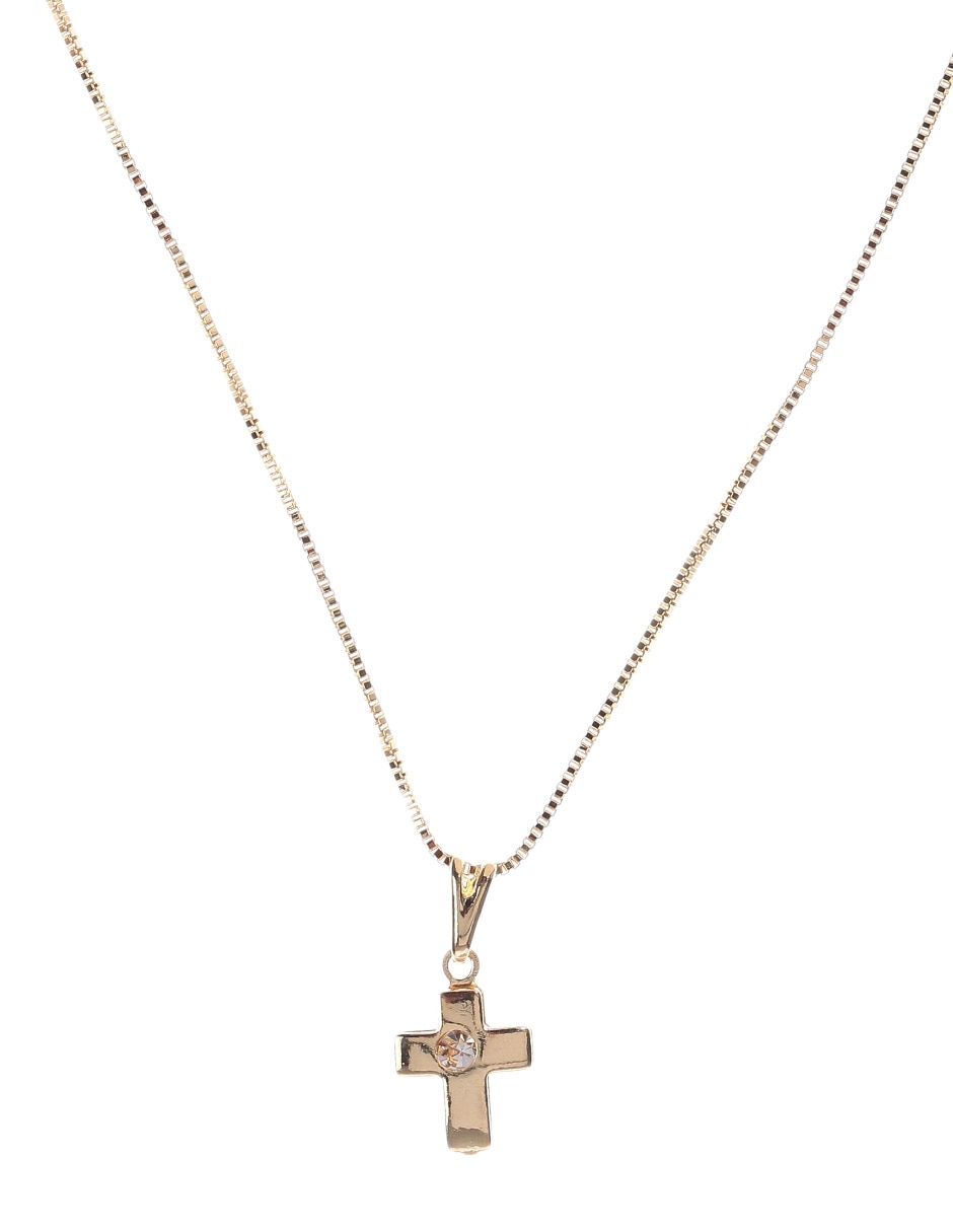 Collar de cruz cristal 3