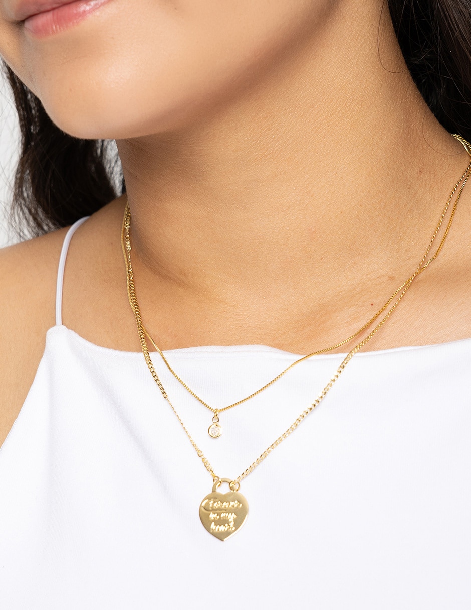 Cadena de corazón 18 K 3