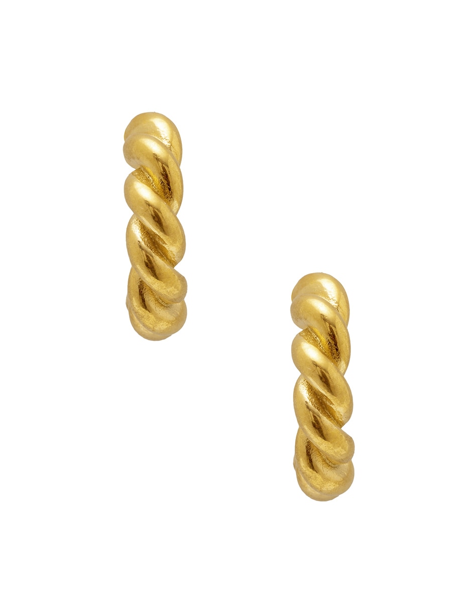 Arracadas 18 k con acabado chapa de oro 2