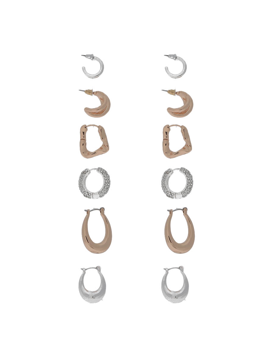Set de aretes con acabado brillante fantasía 3