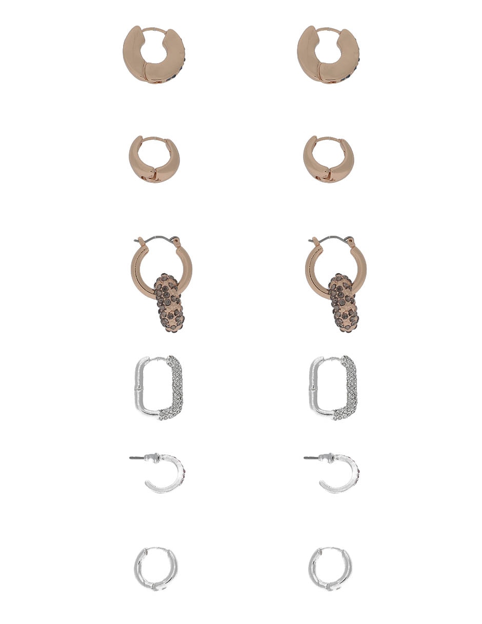 Set de aretes con acabado brillante fantasía 3