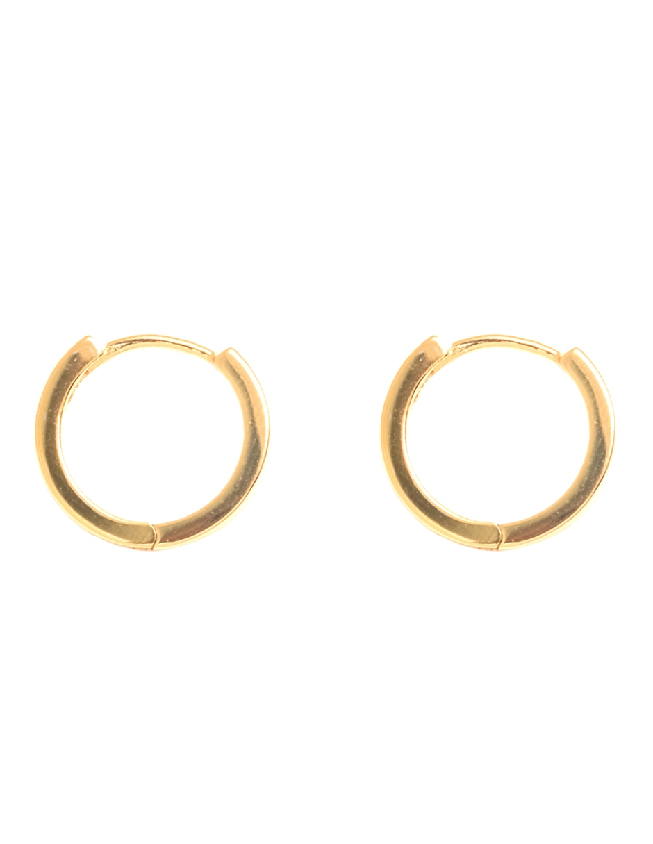 Set de aretes con acabado chapa de oro 2