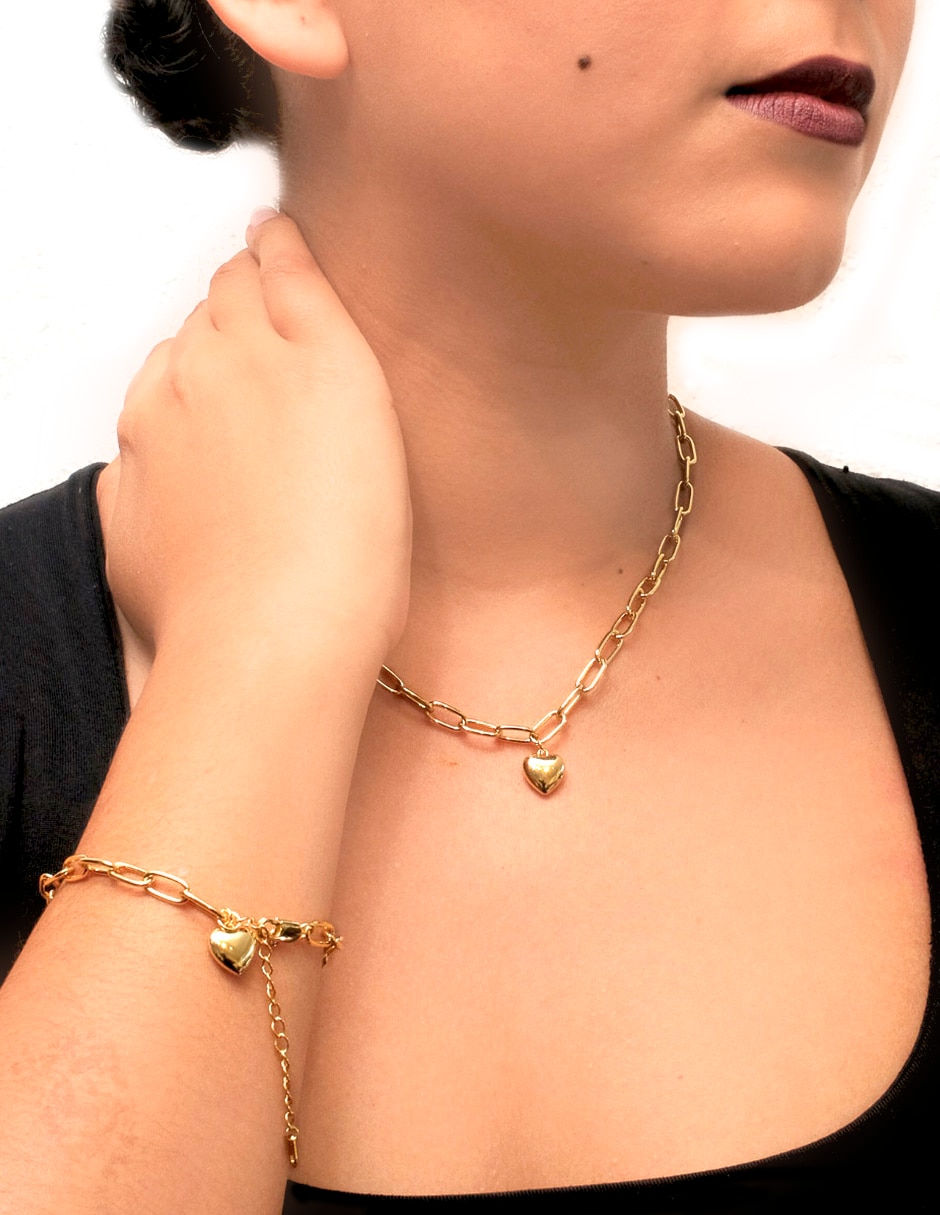 Collar y pulsera de eslabones 18 K 5