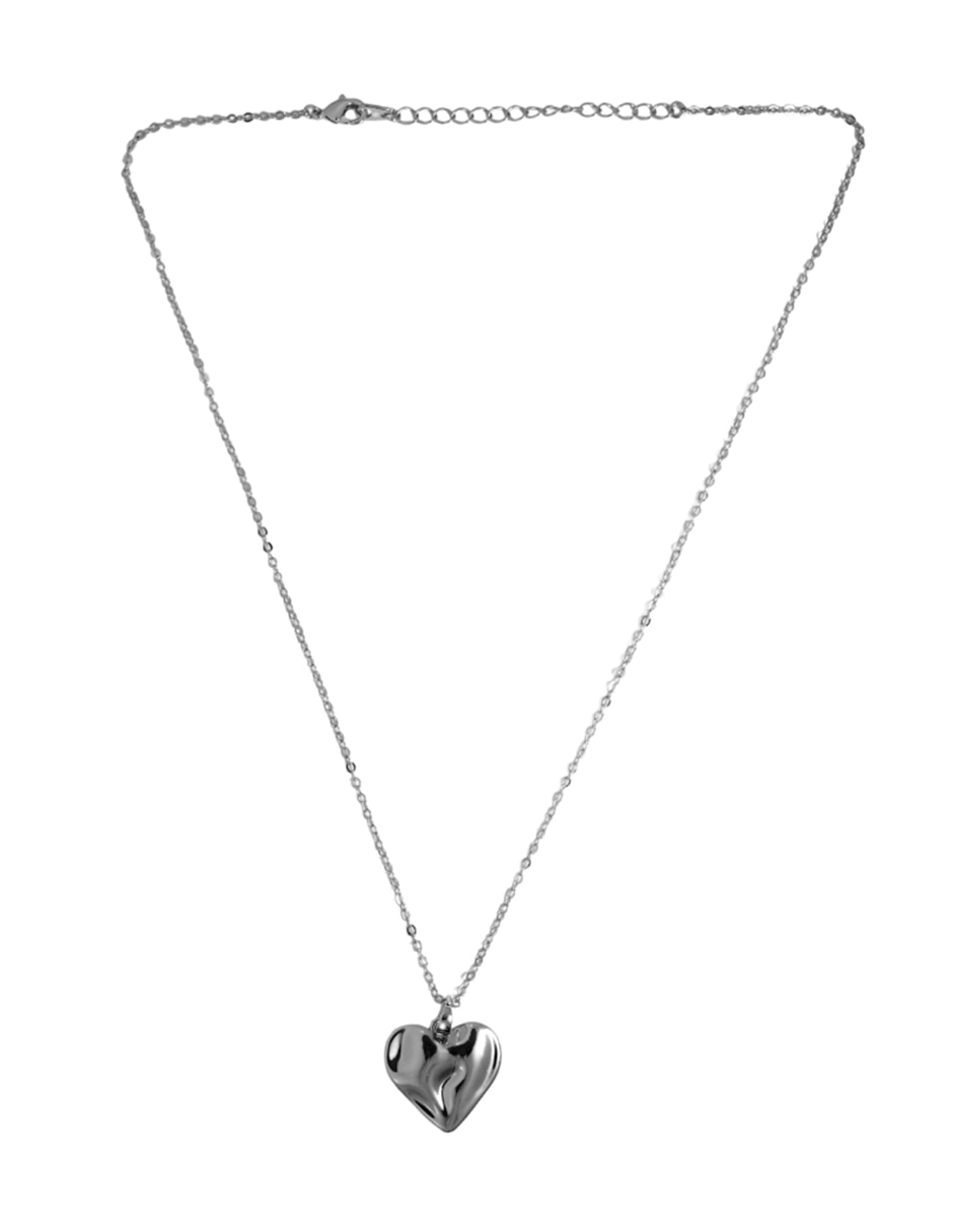 Aretes y collar de corazón 18 K 2