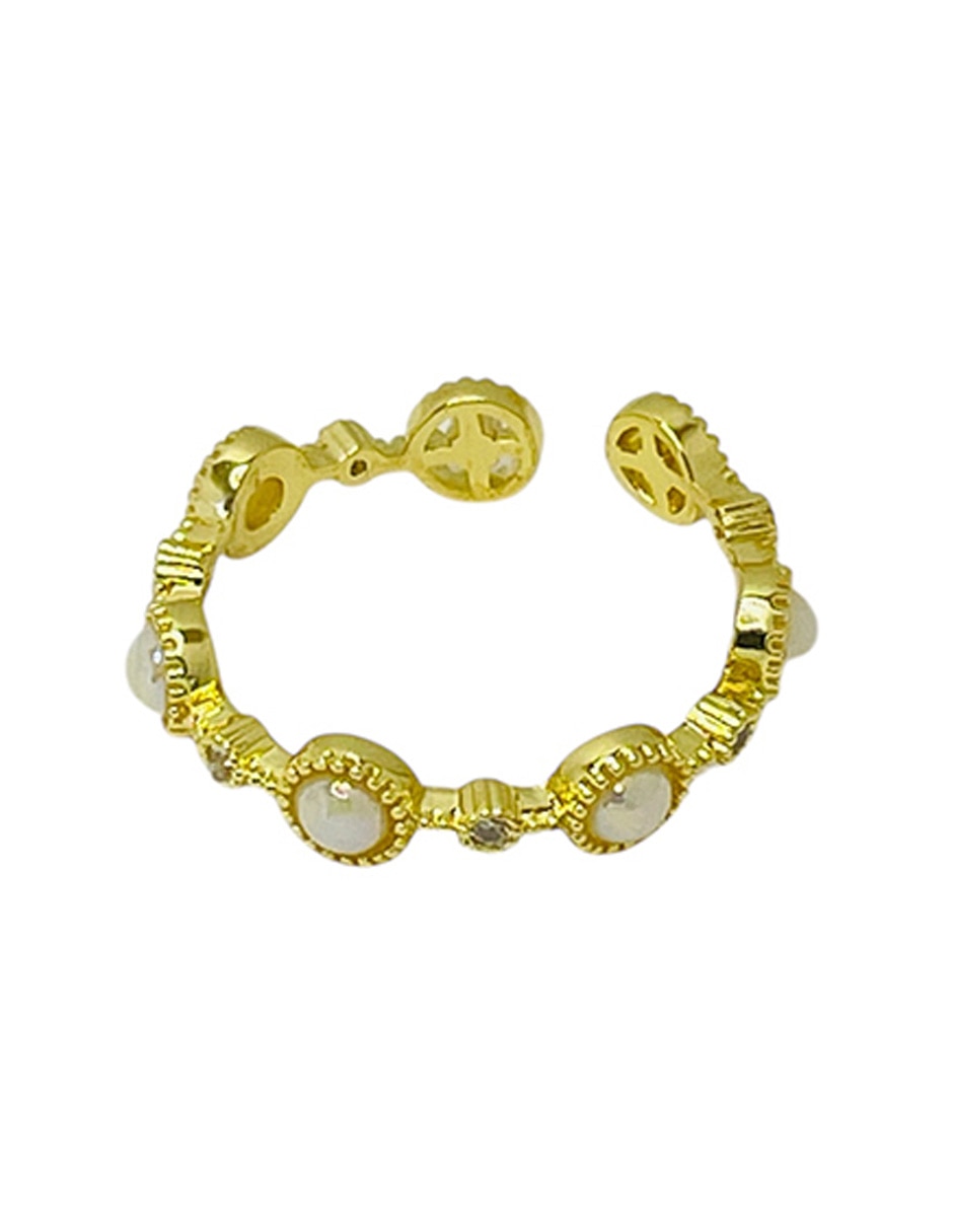Anillo con acabado baño de oro 14 k 1