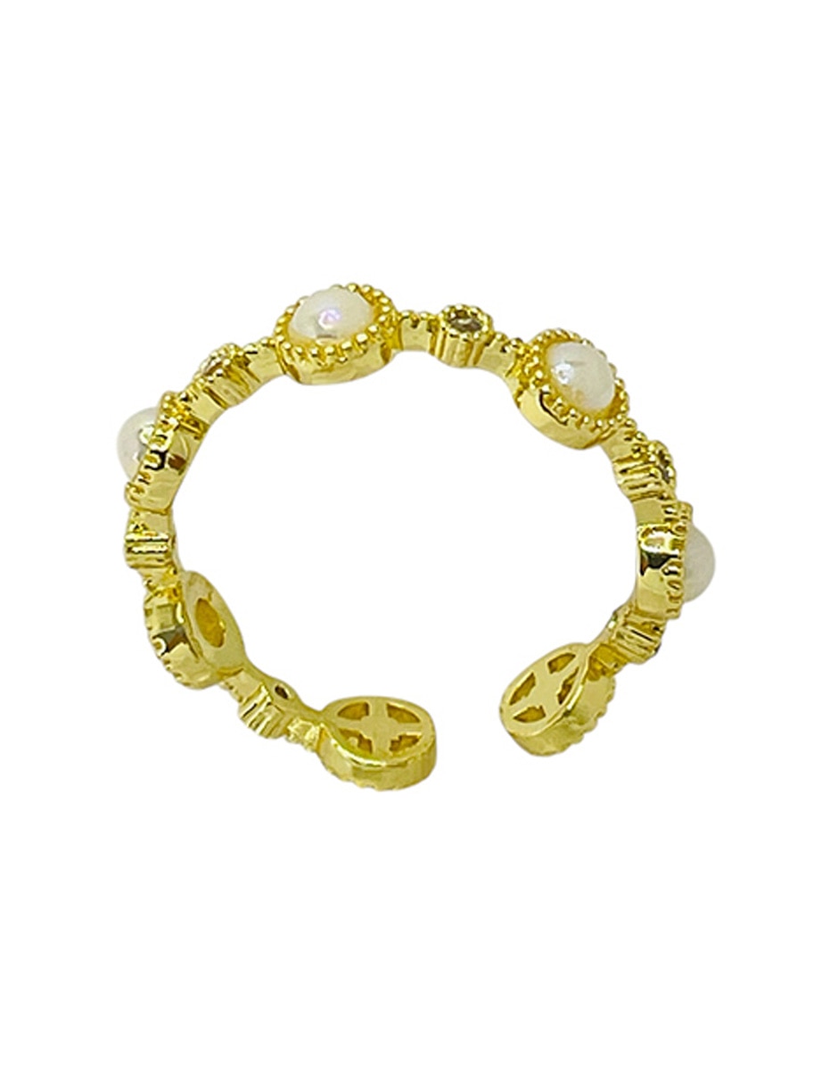Anillo con acabado baño de oro 14 k 2