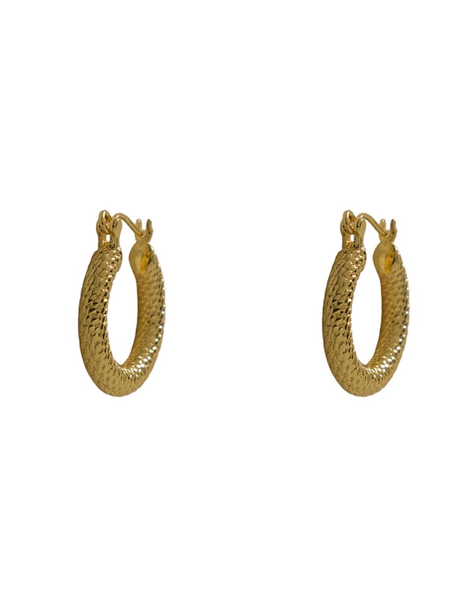 Arracadas chapa de oro 18 K 2