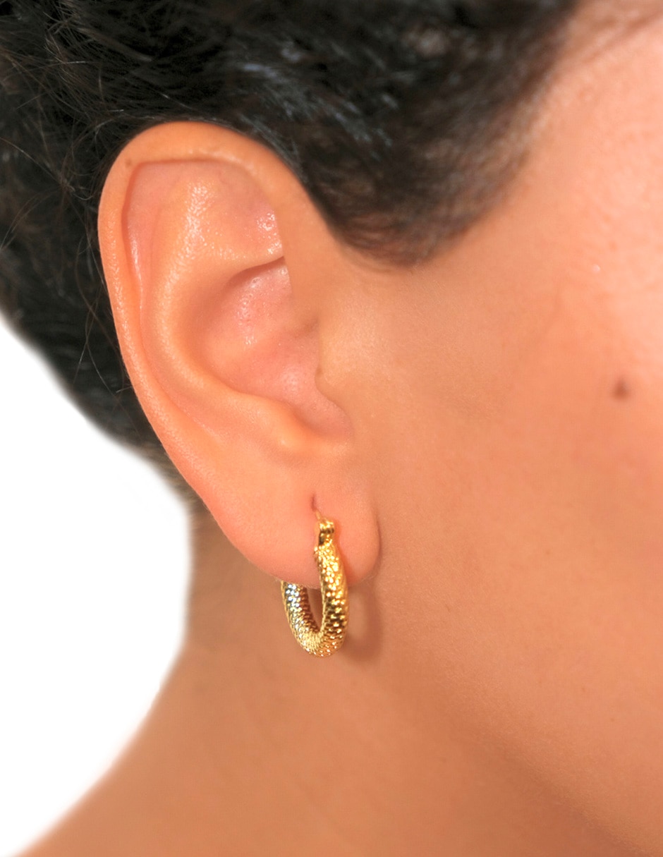 Arracadas chapa de oro 18 K 4