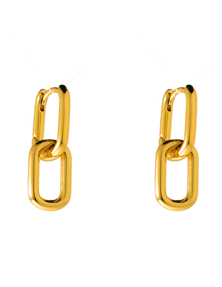 Arracadas con acabado chapa de oro 18 k 2